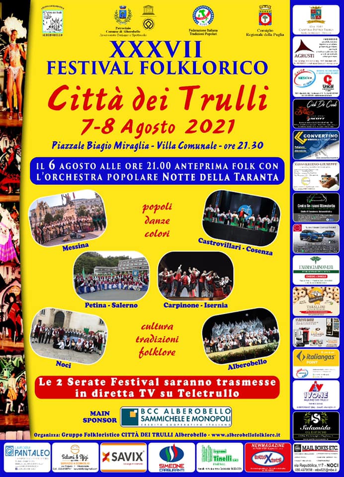 Al momento stai visualizzando FESTIVAL FOLKLORICO INTERNAZIONALE “CITTA’ DEI TRULLI”